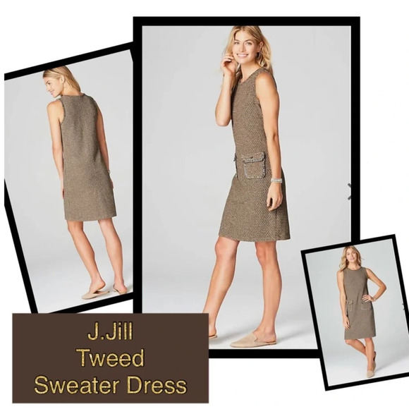 J. Jill Dresses & Skirts - J. Jill Tweed Sheath Dress Sz L
